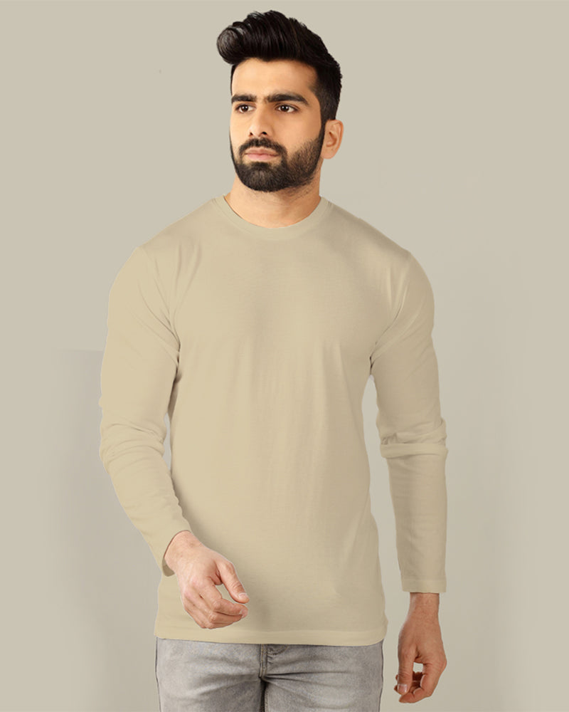 Solid Men Round Neck Full Sleeve T-Shirt – TRIPR