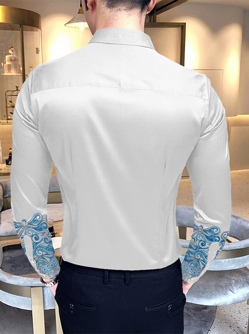 SPRING WHITE PARTY WEAR SHIRT
