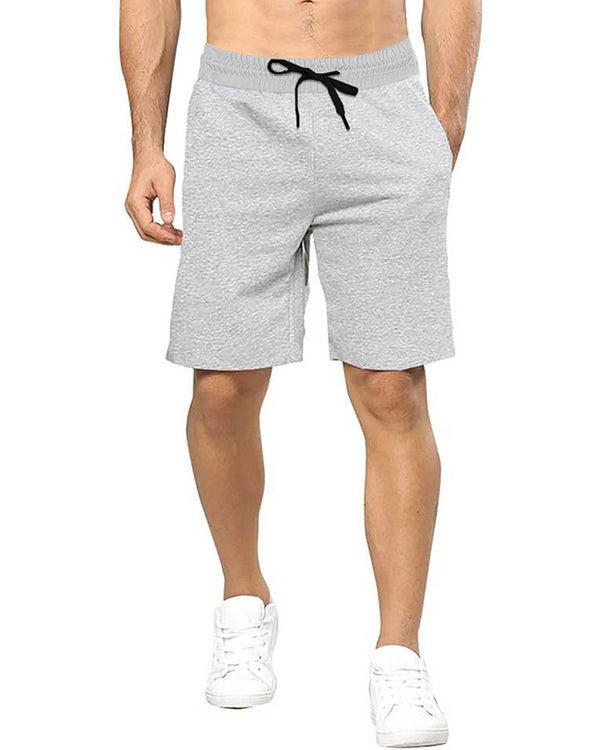 Solid Men Grey Regular Shorts