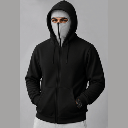 Mens Color Blocked Hooded Mask Jackets