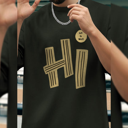 Mens Loose Fit Baggy T-shirt Olivegreen