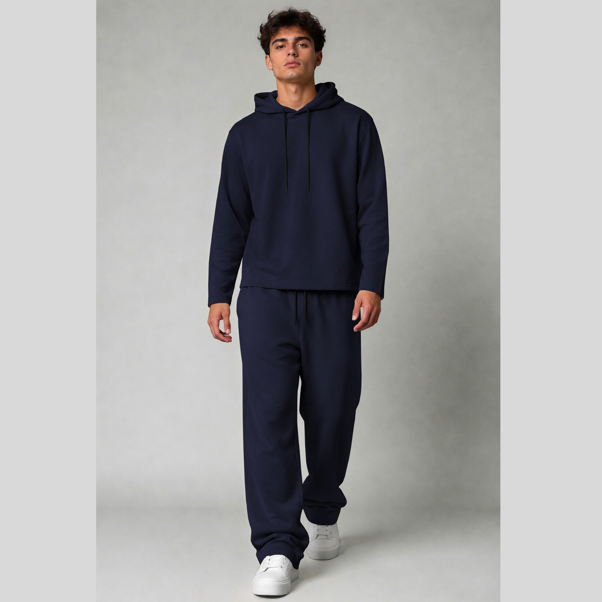 Outfit Set Plain hooded Tshirt - Plain Loose Fit Trackpants
