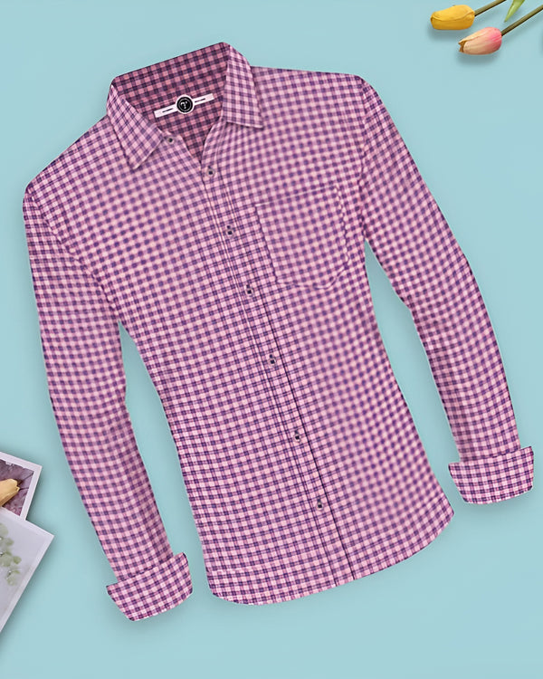 Boys Full Sleeve Casual Shirt / Pink