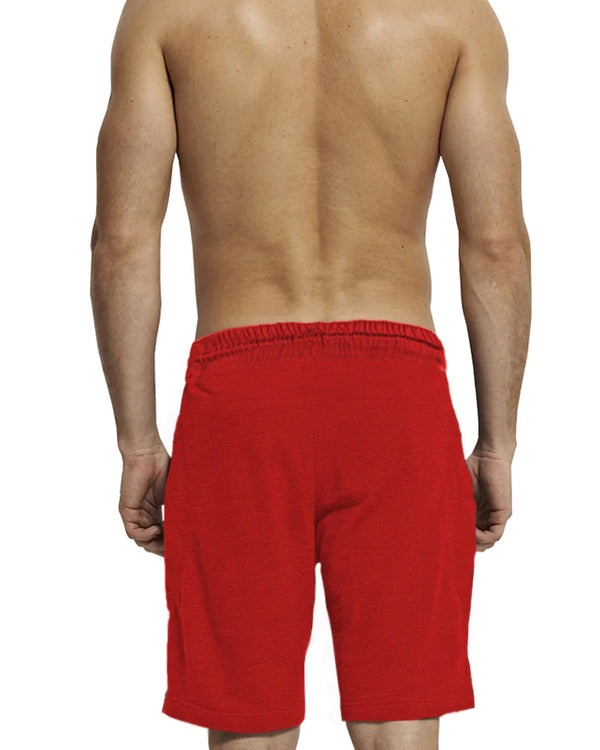 Men Red Design Printed Regular Shorts