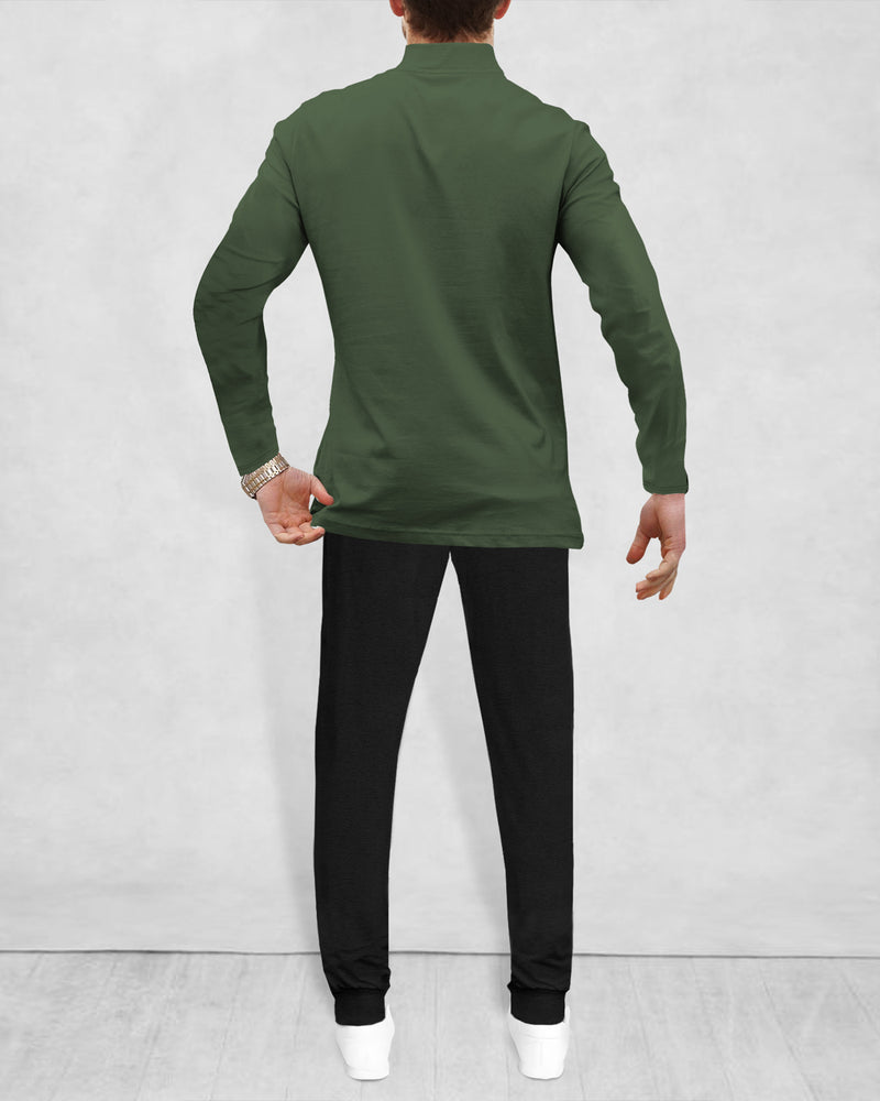 mens tracksuit OLIVE GREEN-BLACK