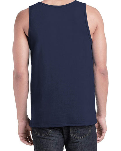 Men Abstact Printed Sleeveless Dark Blue Vest