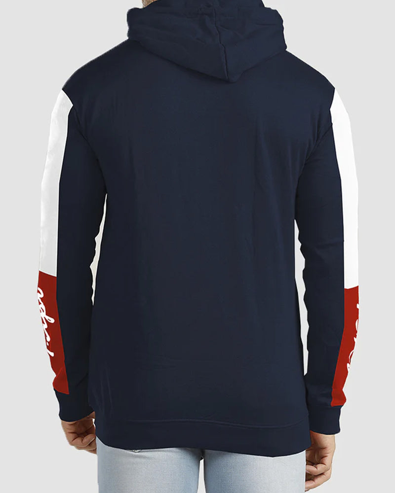 Full Sleeve Color Block Solid Men Sweatshirt