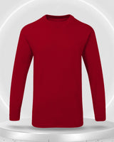 bold red v neck full sleeve tshirt for men template view