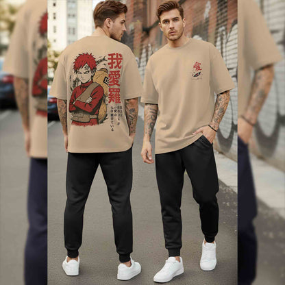 Men Outfit Set - Oversized Printed T shirts & Plain Track Pants - 11 Variants