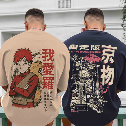 Pack Of 2 Graphic Printed Oversized Tshirts Combo - 15 Variants