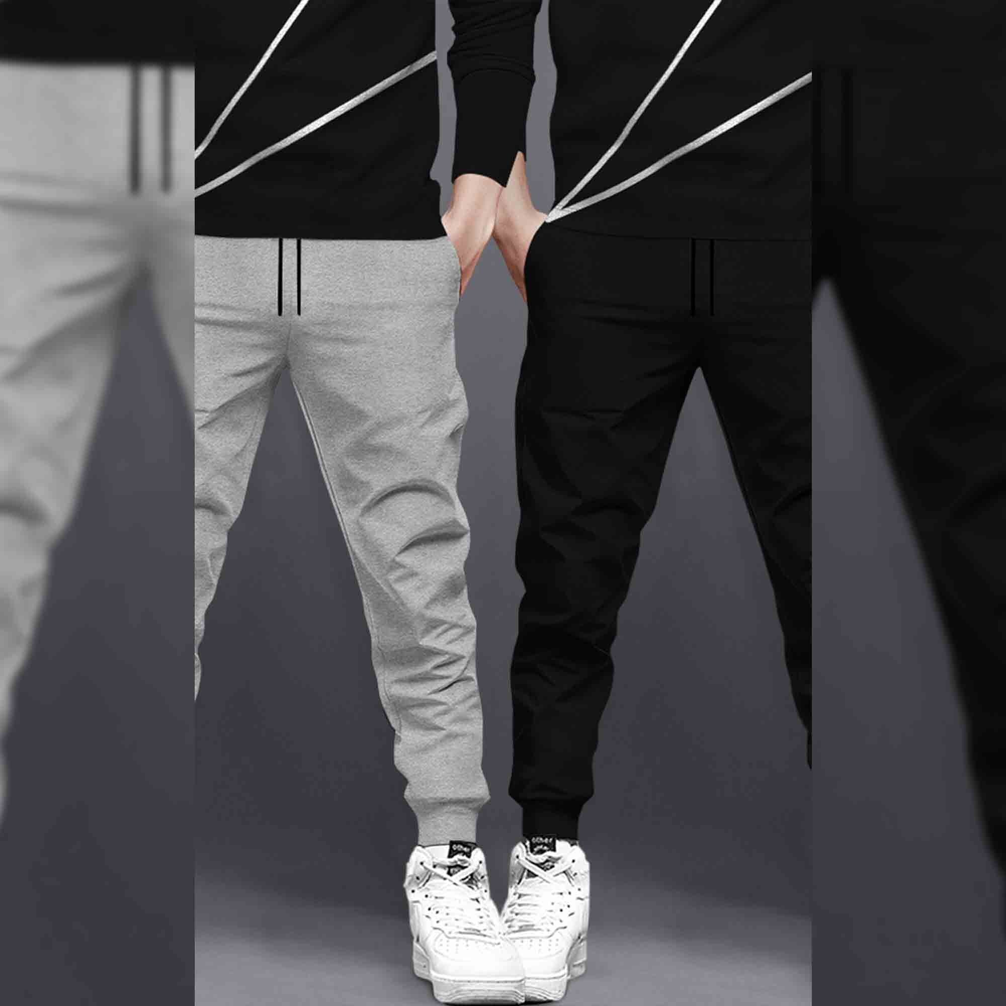 (Pack Of 2) Printed Tracksuit For Men Black