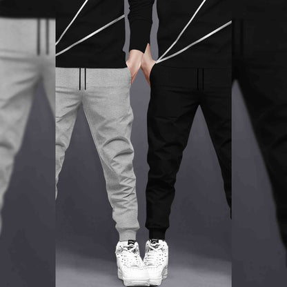 (Pack Of 2) Printed Tracksuit For Men Black