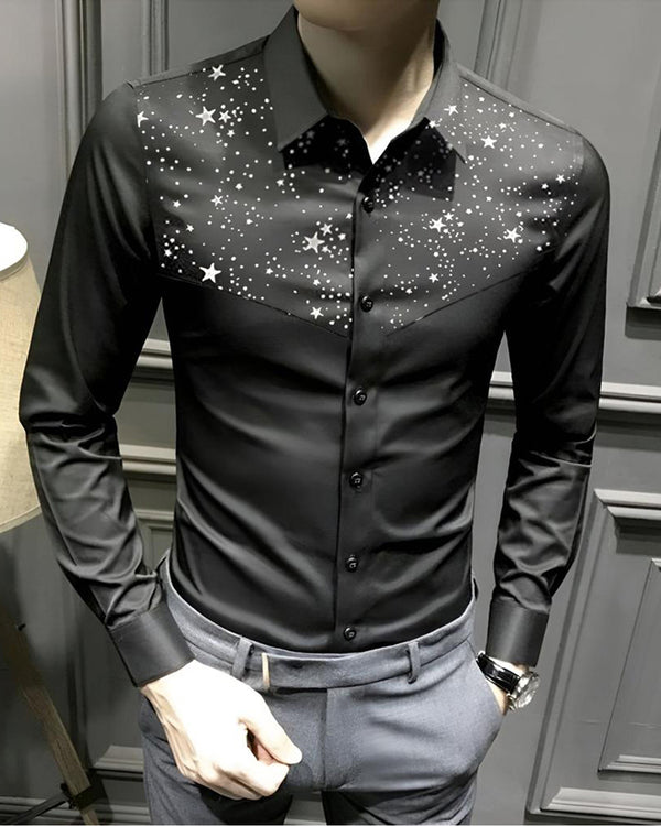 Men Luxury Black Party Wear Shirt