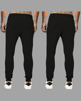 Men Plain Grey Cuffed Ankles Cotton Jogger TrackPant