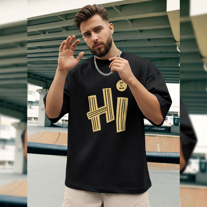 Mens Loose Fit Baggy T-shirt Black