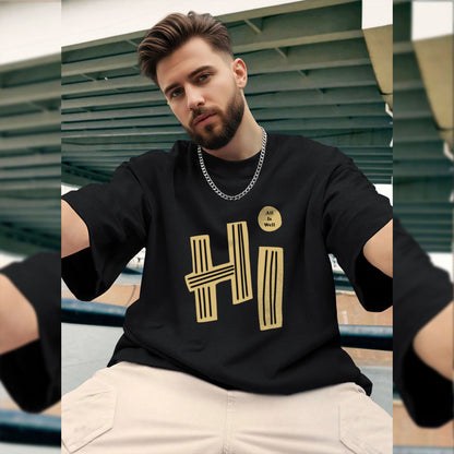 Mens Loose Fit Baggy T-shirt Black