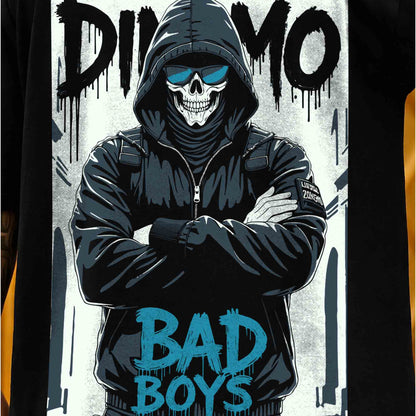 Men Back Printed Oversized Tshirt Black