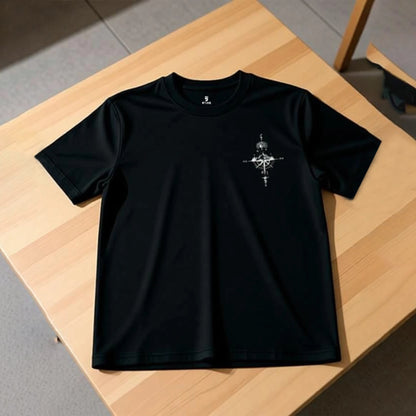 Mens Back Printed Oversized T-Shirt Black