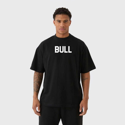 Men’s Oversized Graphic Design Back Printed T-Shirt Black