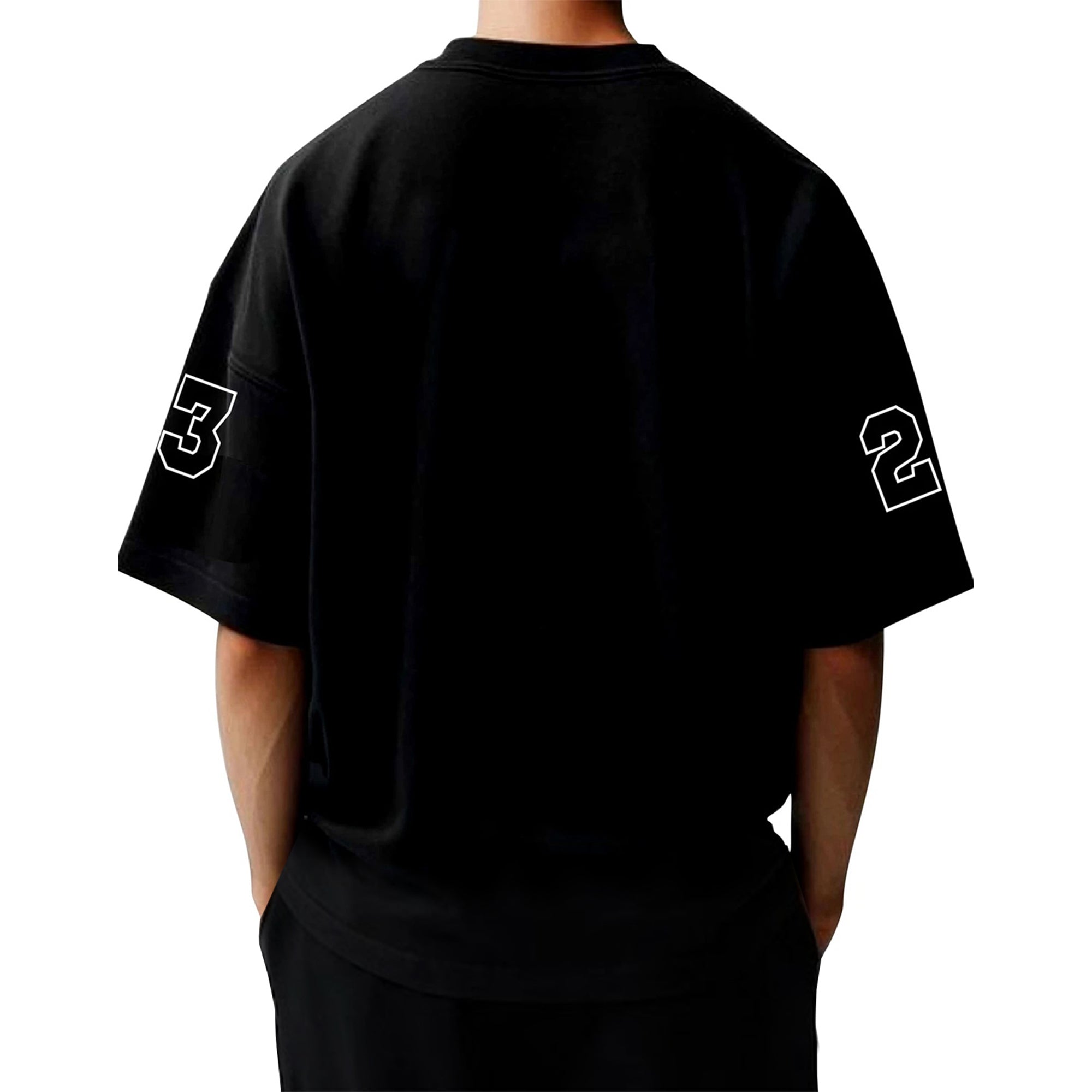 Men’s Oversized Graphic Design 'Fearless' Printed Tshirt Black