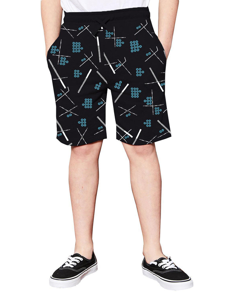 Boys Abstract Printed Black Short