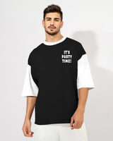 Oversized Black Typography T-Shirt