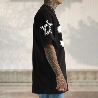 Men’s Oversized Graphic Printed T-Shirt Black