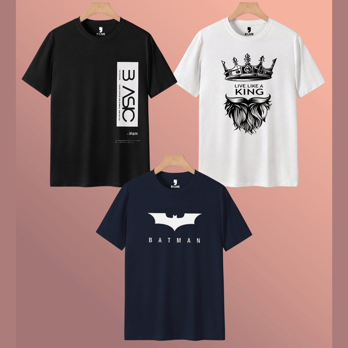 Mens Half Sleeve Round Neck Multicolor Printed T-shirts