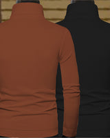 full sleeve tshirt combo of 2 | high neck | all colors