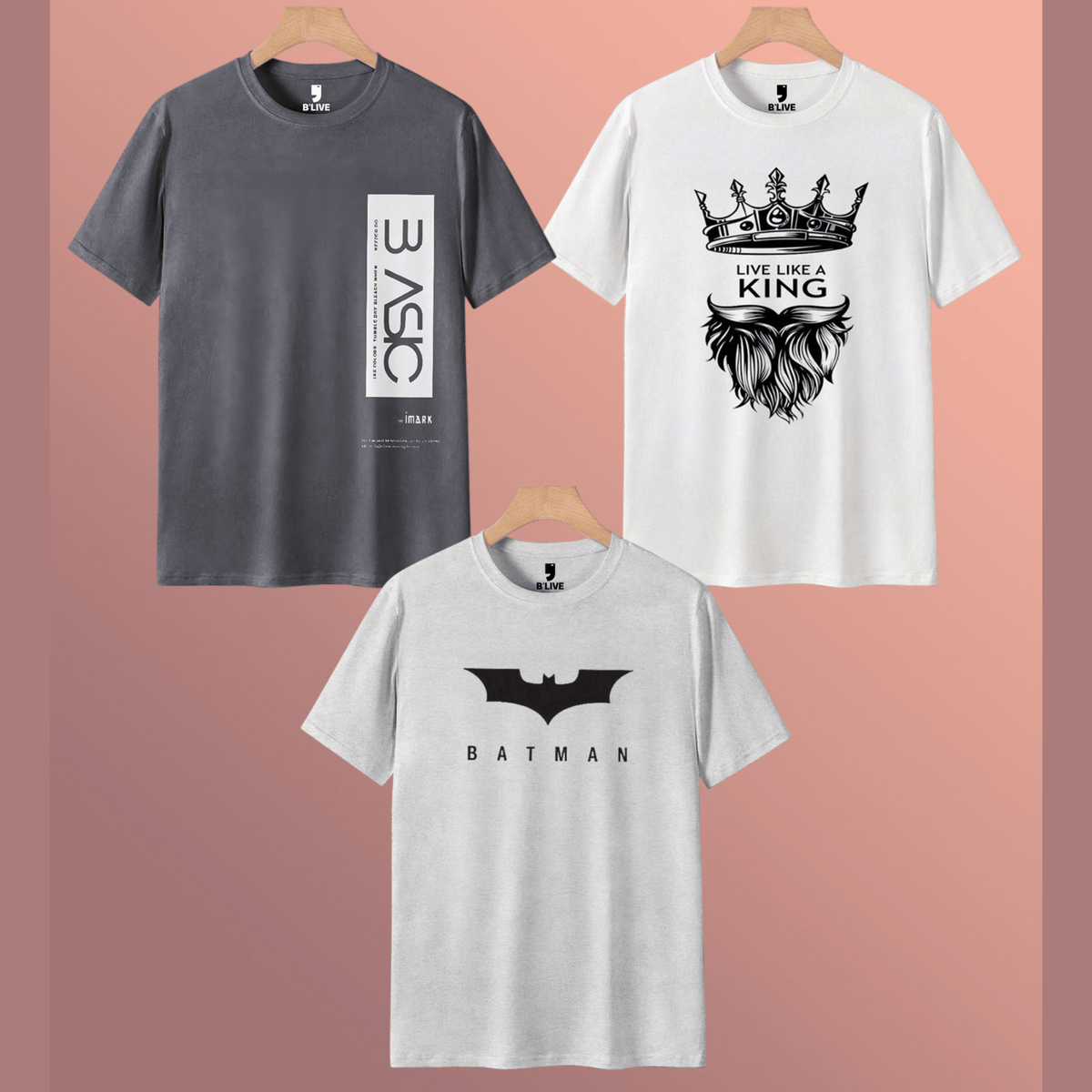 Mens Half Sleeve Round Neck Multicolor Printed T-shirts