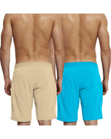 mens short-PACK OF 2-Beige-skyblue