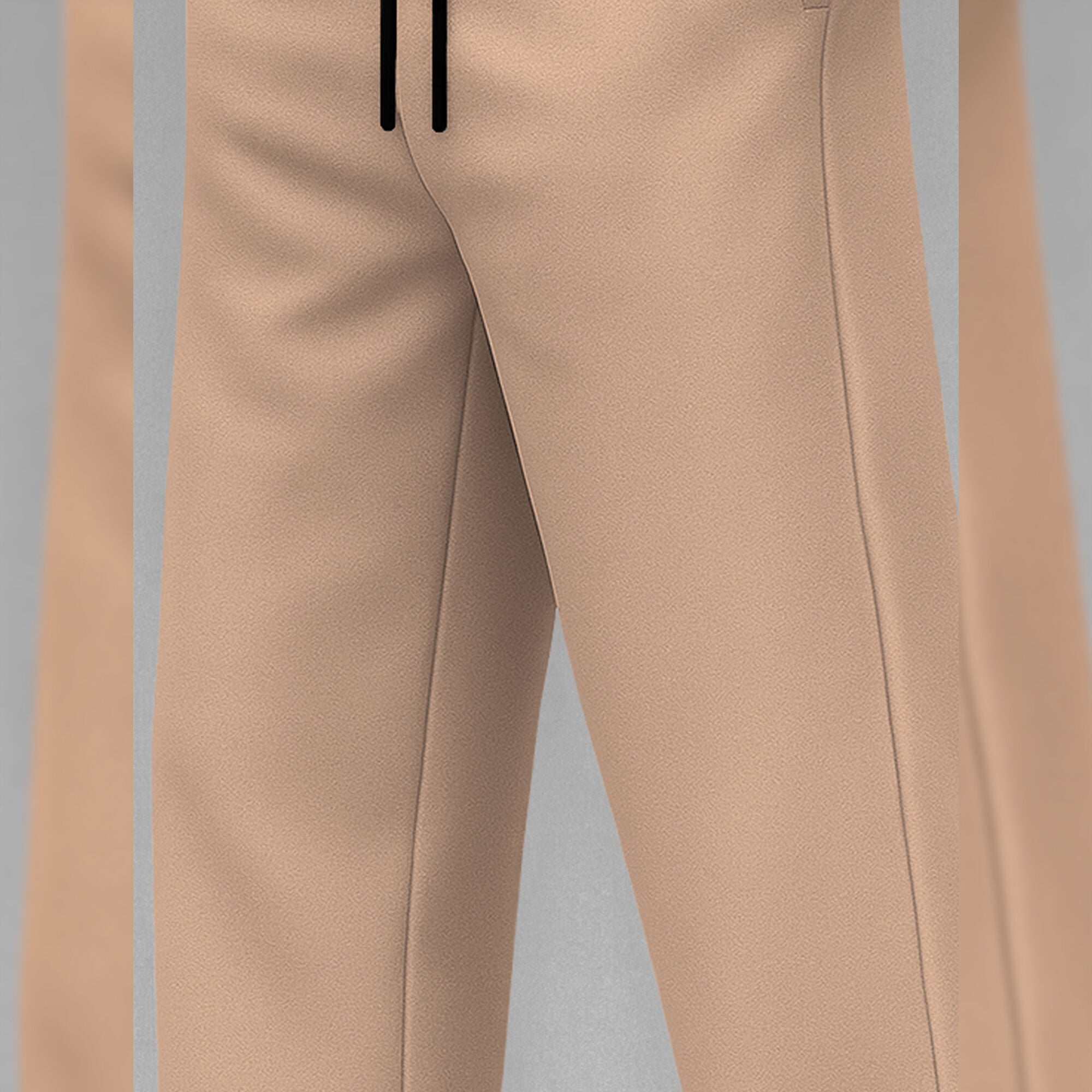 Plain Loose Fit Baggy Cargo Beige