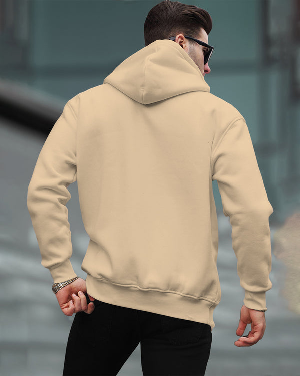 Men's Beige Hooded Jacket