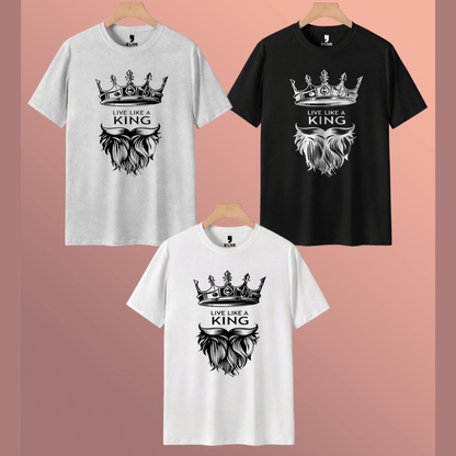 Mens Half Sleeve Round Neck Multicolor Printed T-shirts