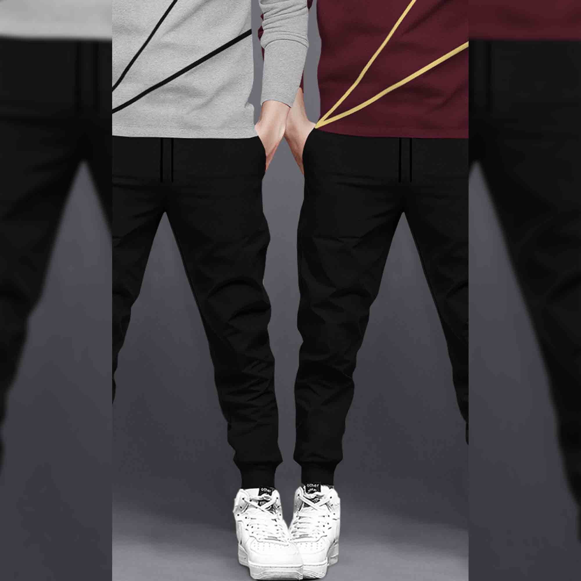 (Pack Of 2) Printed Tracksuit For Men Grey & Maroon