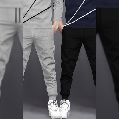 (Pack Of 2) Printed Tracksuit For Men Grey & Navy