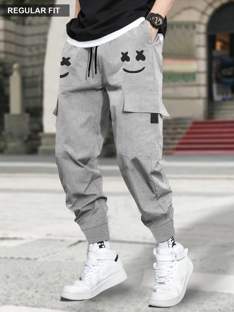 Grey Mens Designer Cargo Joggers Mens Grey Joggers Designer
