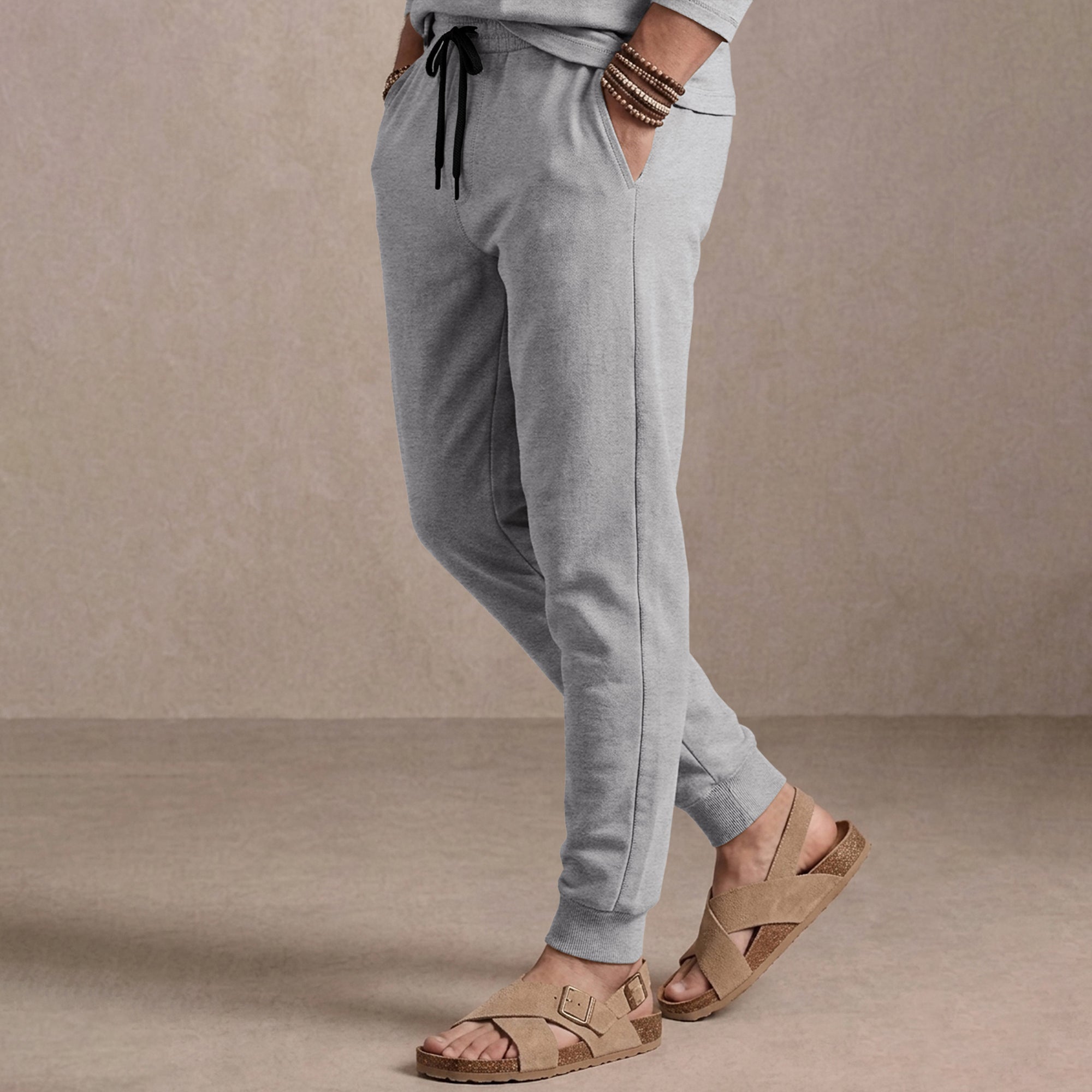 Grey Hooded Full Sleeve T-shirt with Grey Trackpant Tracksuit