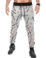 Men Printed Casual Jogger / Grey