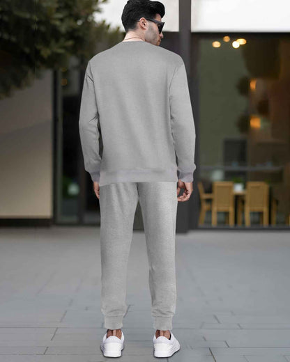 Mens Tracksuit - Full Sleeve Grey t-shirt / Grey Trackpant