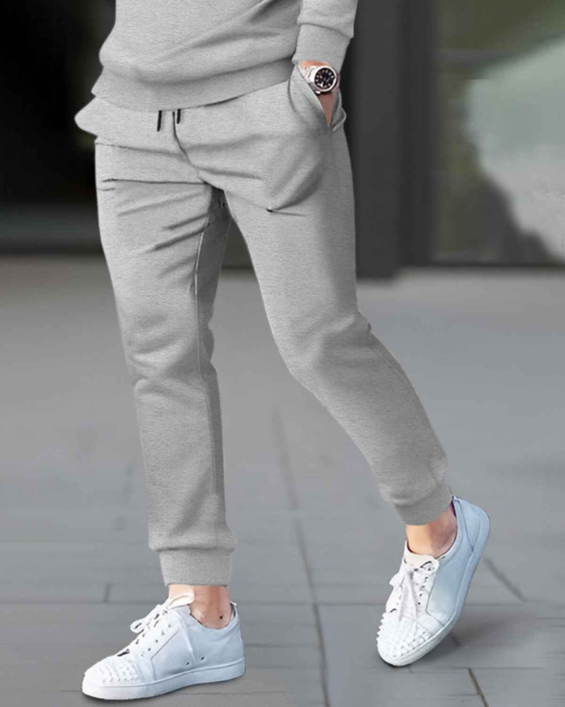 Mens Tracksuit - Full Sleeve Grey t-shirt / Grey Trackpant