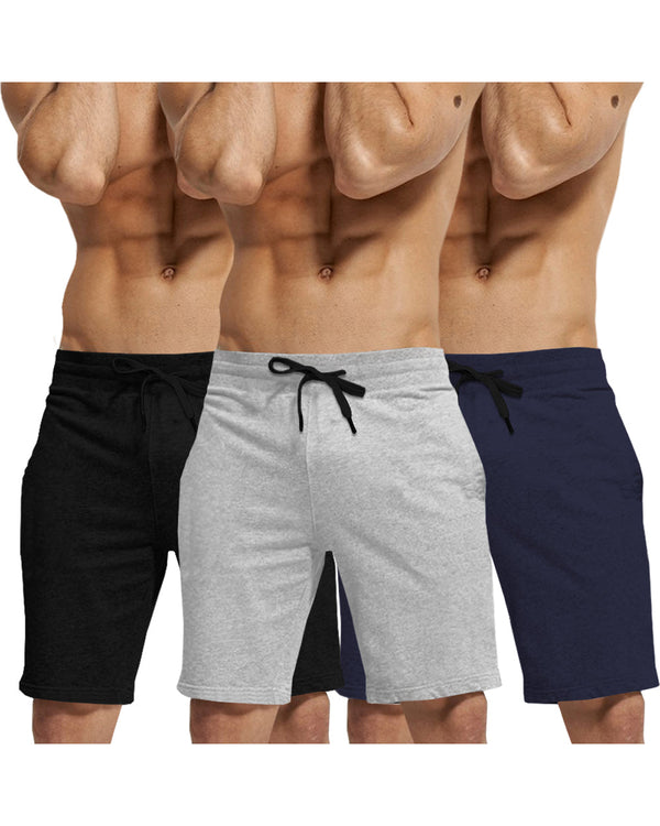 mens short-PACK OF 3-grey-black-navy