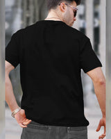 Mens Half Sleeve Plain Round Neck T-shirts (Pack Of 2) / Black & Maroon