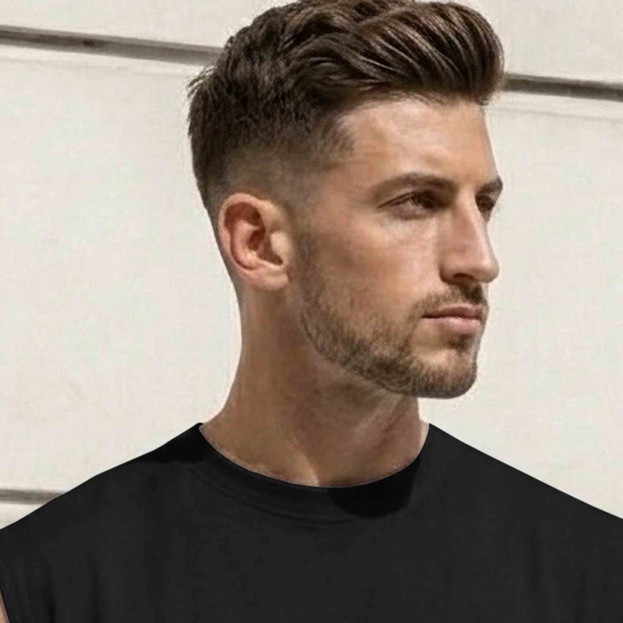 Men Back Printed Round Neck Vest Black