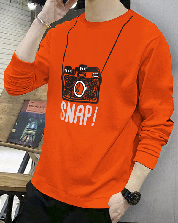 Kids Full Sleeve Without Hood Sweatshirt / Light Orange