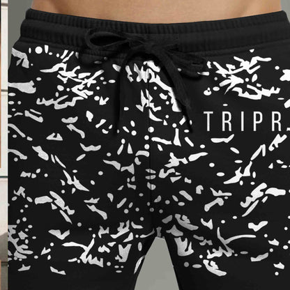 Printed Men Black Regular Shorts