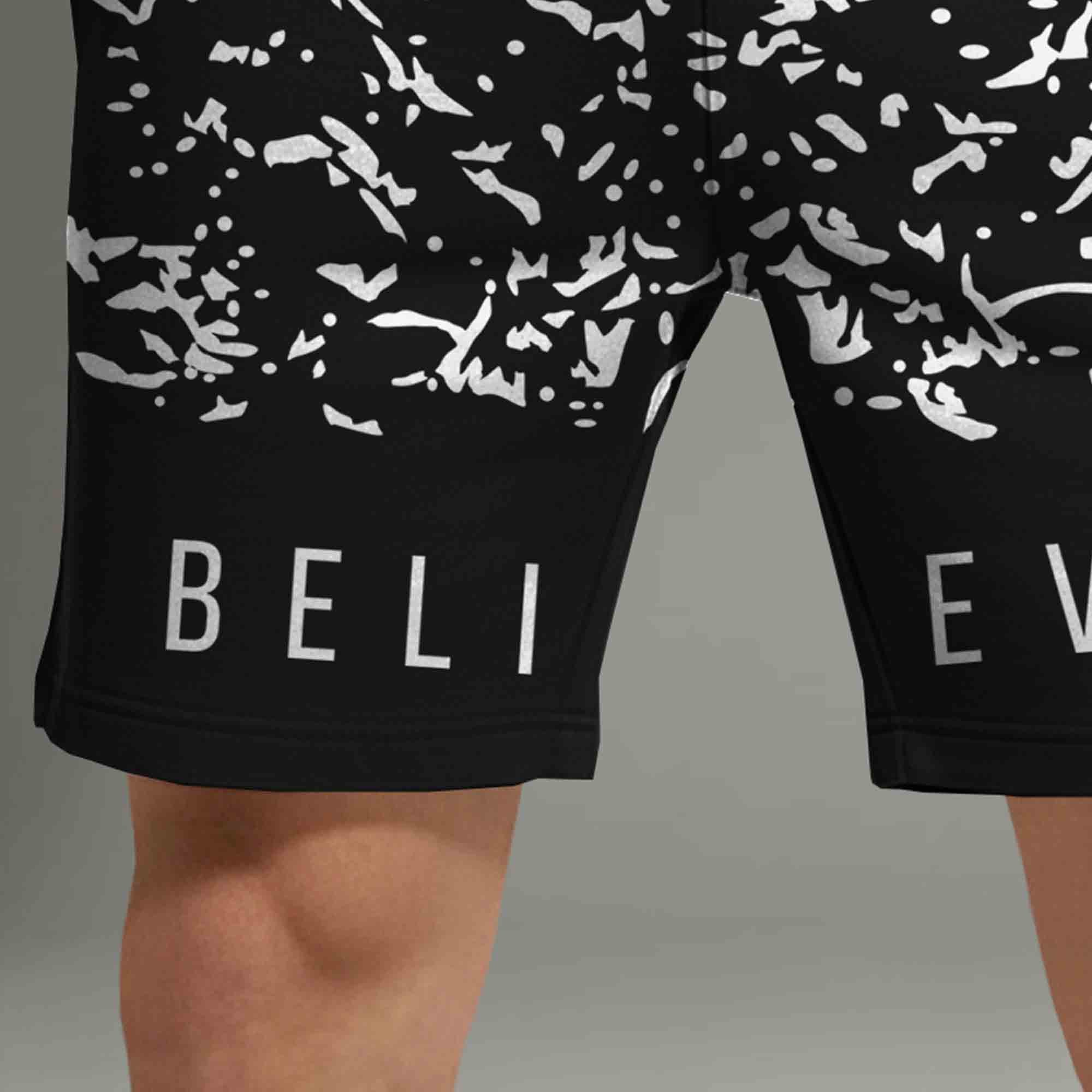 Printed Men Black Regular Shorts