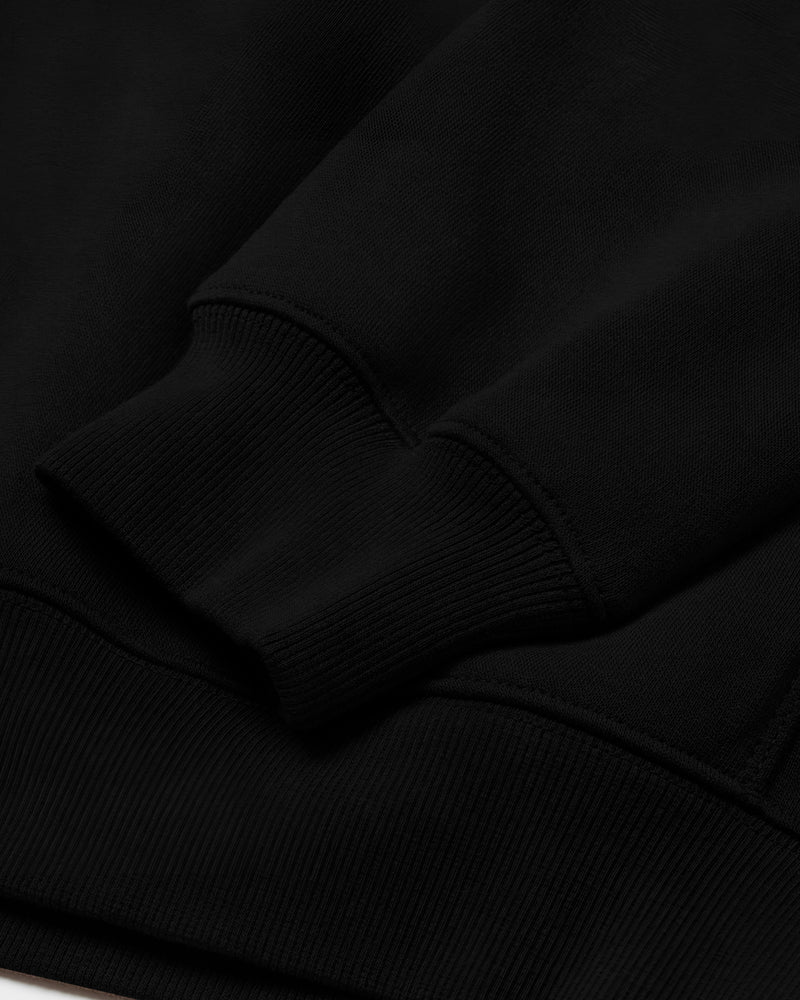 Mens Henley Neck Plain Jacket For Winter / Black