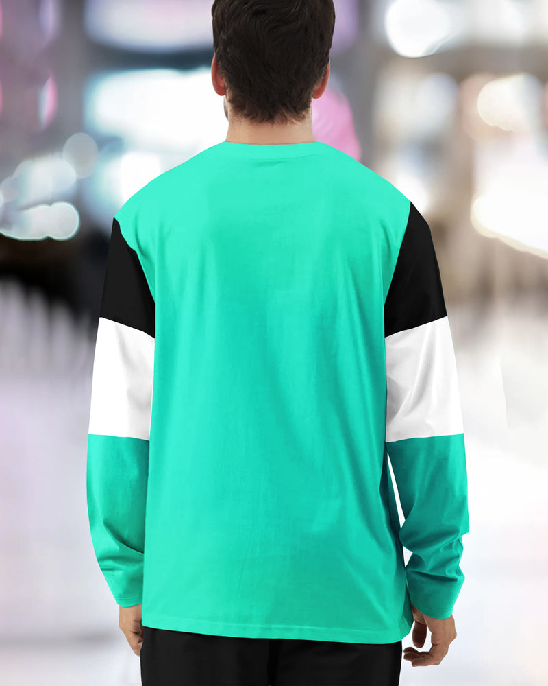 MARRS GREEN COLORBLOCK FULL SLEEVE T-Shirt