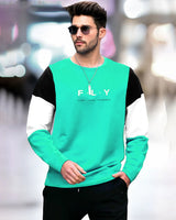 MARRS GREEN COLORBLOCK FULL SLEEVE T-Shirt